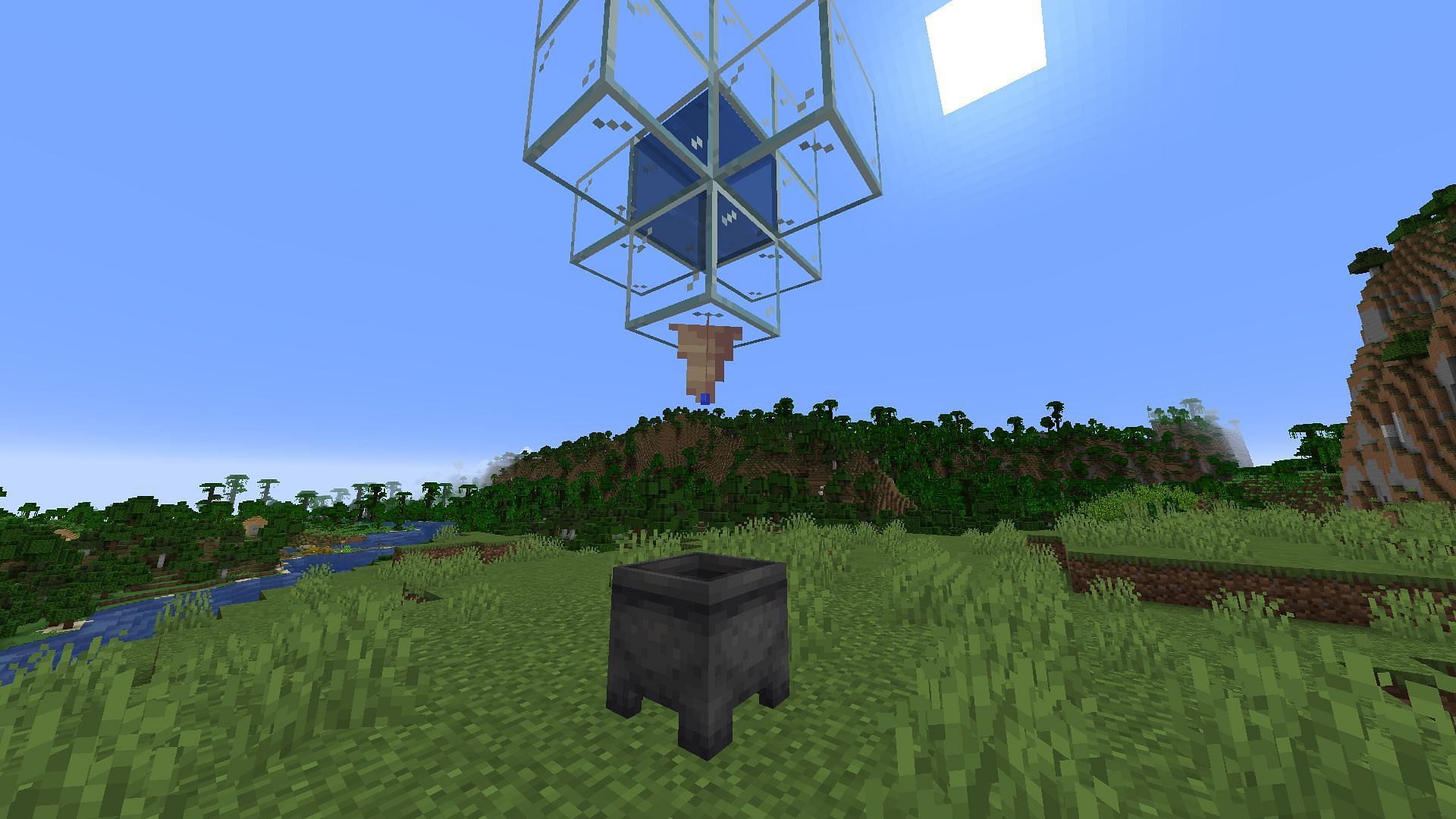 Minecraft fans can farm water into a cauldron using dripstone, but there isn't much point (Image via Mojang)